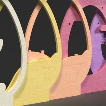 Intra απο ξύλο plywood 3mm-4mm πάχος – Σετ με 4 Πασχαλινά κομμένα με λέιζερ , Αυγά λαγουδάκι Δίασταση 20x20 cm INTRAFABR-117254444 - Image 9