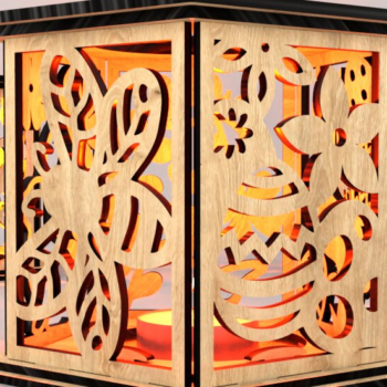 Intra απο ξύλο plywood 3mm-4mm πάχος – Σετ 5 πασχαλινά φαναράκια με περίπλοκα Δίασταση 20x20 cm INTRAFABR-117638911 - Image 2