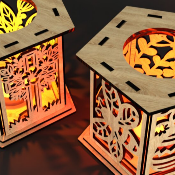 Intra απο ξύλο plywood 3mm-4mm πάχος – Σετ 5 πασχαλινά φαναράκια με περίπλοκα Δίασταση 20x20 cm INTRAFABR-117638911 - Image 9