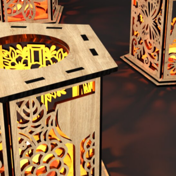 Intra απο ξύλο plywood 3mm-4mm πάχος – Σετ 5 πασχαλινά φαναράκια με περίπλοκα Δίασταση 20x20 cm INTRAFABR-117638911 - Image 10