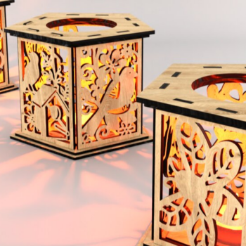 Intra απο ξύλο plywood 3mm-4mm πάχος – Σετ 5 πασχαλινά φαναράκια με περίπλοκα Δίασταση 20x20 cm INTRAFABR-117638911 - Image 11