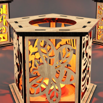 Intra απο ξύλο plywood 3mm-4mm πάχος – Σετ 5 πασχαλινά φαναράκια με περίπλοκα Δίασταση 20x20 cm INTRAFABR-117638911 - Image 12