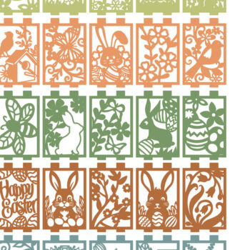 Intra απο ξύλο plywood 3mm-4mm πάχος – Σετ 5 πασχαλινά φαναράκια με περίπλοκα Δίασταση 20x20 cm INTRAFABR-117638911 - Image 13