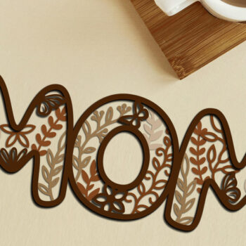 Intra απο ξύλο plywood 3mm-4mm πάχος – Σετ με 5 λουλουδάτα οικογενειακά σημάδια Δίασταση 20x20 cm INTRAFABR-123221570 - Image 5