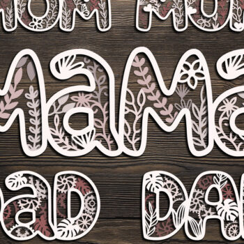 Intra απο ξύλο plywood 3mm-4mm πάχος – Σετ με 5 λουλουδάτα οικογενειακά σημάδια Δίασταση 20x20 cm INTRAFABR-123221570 - Image 9