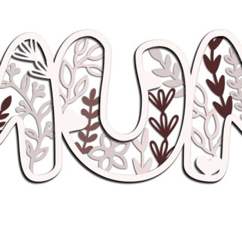 Intra απο ξύλο plywood 3mm-4mm πάχος – Σετ με 5 λουλουδάτα οικογενειακά σημάδια Δίασταση 20x20 cm INTRAFABR-123221570 - Image 10