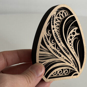 Intra απο ξύλο plywood 3mm-4mm πάχος – Σετ 5 πολυστρωματικών πασχαλινών αυγών πρότυπο Δίασταση  20x20 cm INTRAFABR-115240252 - Image 7