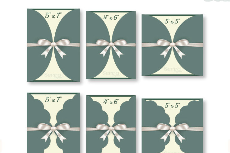 Intra απο ξύλο plywood 3mm-4mm πάχος – Σετ 6 κομμένων αρχείων προσκλήσεων με διπλή πύλη Δίασταση  20x20 cm INTRAFABR-4043165