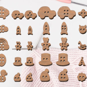 Intra απο ξύλο plywood 3mm-4mm πάχος – Σετ 60 κουμπιών Δίασταση  20x20 cm INTRAFABR-25343125