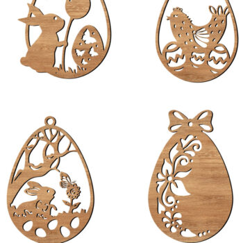 Intra απο ξύλο plywood 3mm-4mm πάχος – Σετ 8 Πασχαλινών Αρχείο CNC Δίασταση 20x20 cm INTRAFABR-112857749 - Image 1