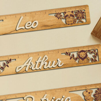 Intra απο ξύλο plywood 3mm-4mm πάχος – ΣΕΤ 8 εξατομικευμένων χάρακα Δίασταση 20x20 cm INTRAFABR-123437635 - Image 3