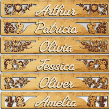 Intra απο ξύλο plywood 3mm-4mm πάχος – ΣΕΤ 8 εξατομικευμένων χάρακα Δίασταση 20x20 cm INTRAFABR-123437635 - Image 5