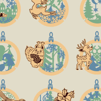 Intra απο ξύλο plywood 3mm-4mm πάχος – Σετ με 9 3D χριστουγεννιάτικα στολίδια Δίασταση  20x20 cm INTRAFABR-108661255 - Image 8