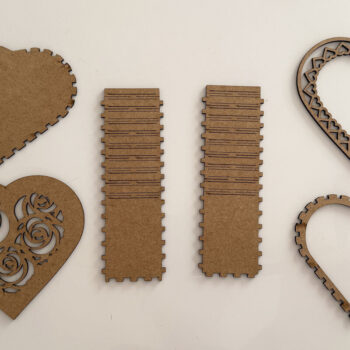 Intra απο ξύλο plywood 3mm-4mm πάχος – Σετ 9 Ξύλινες Κουτιά Δώρου σε σχήμα καρδιάς Δίασταση  20x20 cm INTRAFABR-115590659 - Image 3