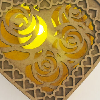 Intra απο ξύλο plywood 3mm-4mm πάχος – Σετ 9 Ξύλινες Κουτιά Δώρου σε σχήμα καρδιάς Δίασταση  20x20 cm INTRAFABR-115590659 - Image 4