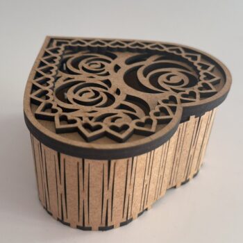 Intra απο ξύλο plywood 3mm-4mm πάχος – Σετ 9 Ξύλινες Κουτιά Δώρου σε σχήμα καρδιάς Δίασταση  20x20 cm INTRAFABR-115590659 - Image 8