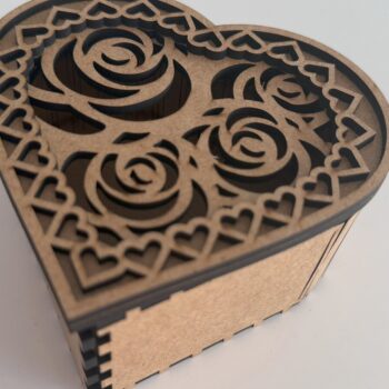 Intra απο ξύλο plywood 3mm-4mm πάχος – Σετ 9 Ξύλινες Κουτιά Δώρου σε σχήμα καρδιάς Δίασταση  20x20 cm INTRAFABR-115590659 - Image 16
