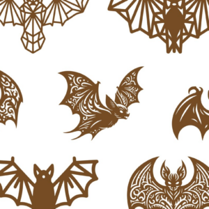 Intra απο ξύλο plywood 3mm-4mm πάχος – Σετ αρχείου Cut με λέιζερ νυχτερίδα Δίασταση 20x20 cm INTRAFABR-100194171