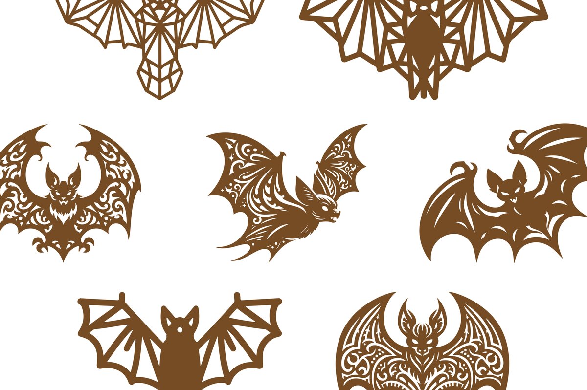 Intra απο ξύλο plywood 3mm-4mm πάχος – Σετ αρχείου Cut με λέιζερ νυχτερίδα Δίασταση  20x20 cm INTRAFABR-100194171