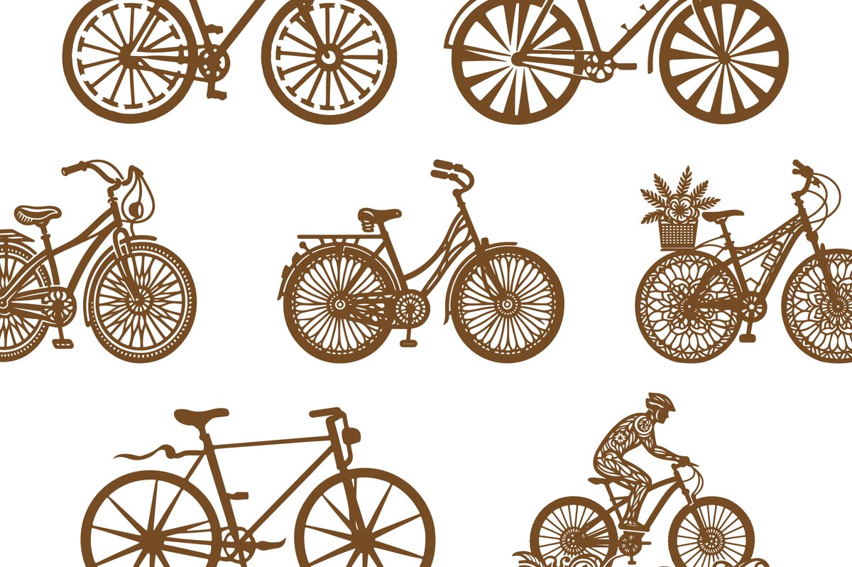 Intra απο ξύλο plywood 3mm-4mm πάχος – Σετ ποδηλάτων  Δίασταση  20x20 cm INTRAFABR-100938820