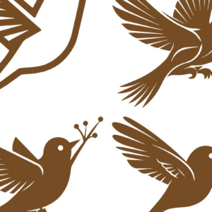 Intra απο ξύλο plywood 3mm-4mm πάχος – Σετ Bird Δίασταση 20x20 cm INTRAFABR-100194749