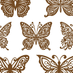 Intra απο ξύλο plywood 3mm-4mm πάχος – Σετ αρχείου Cut Butterfly Laser Δίασταση 20x20 cm INTRAFABR-100195084