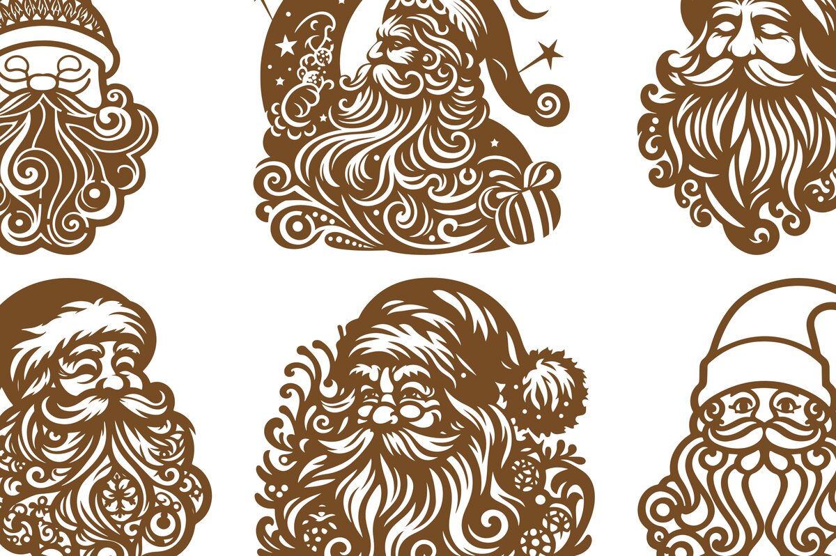 Intra απο ξύλο plywood 3mm-4mm πάχος – Σετ Χριστουγεννιάτικο Santa Δίασταση  20x20 cm INTRAFABR-100194441