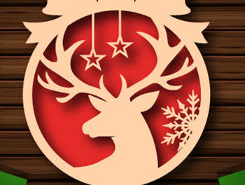 Intra απο ξύλο plywood 3mm-4mm πάχος – Σετ χριστουγεννιάτικα παιχνίδια, χριστουγεννιάτικες μπάλες Δίασταση  20x20 cm INTRAFABR-107779129 - Image 2