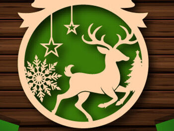 Intra απο ξύλο plywood 3mm-4mm πάχος – Σετ χριστουγεννιάτικα παιχνίδια, χριστουγεννιάτικες μπάλες Δίασταση  20x20 cm INTRAFABR-107779129 - Image 3