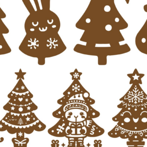 Intra απο ξύλο plywood 3mm-4mm πάχος – Σετ Χριστουγεννιάτικο Δέντρο Δίασταση  20x20 cm INTRAFABR-101512988