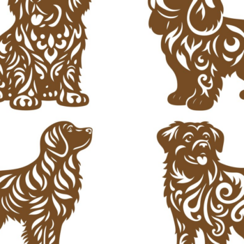 Intra απο ξύλο plywood 3mm-4mm πάχος – Σετ Dog Δίασταση  20x20 cm INTRAFABR-100941300 - Image 1