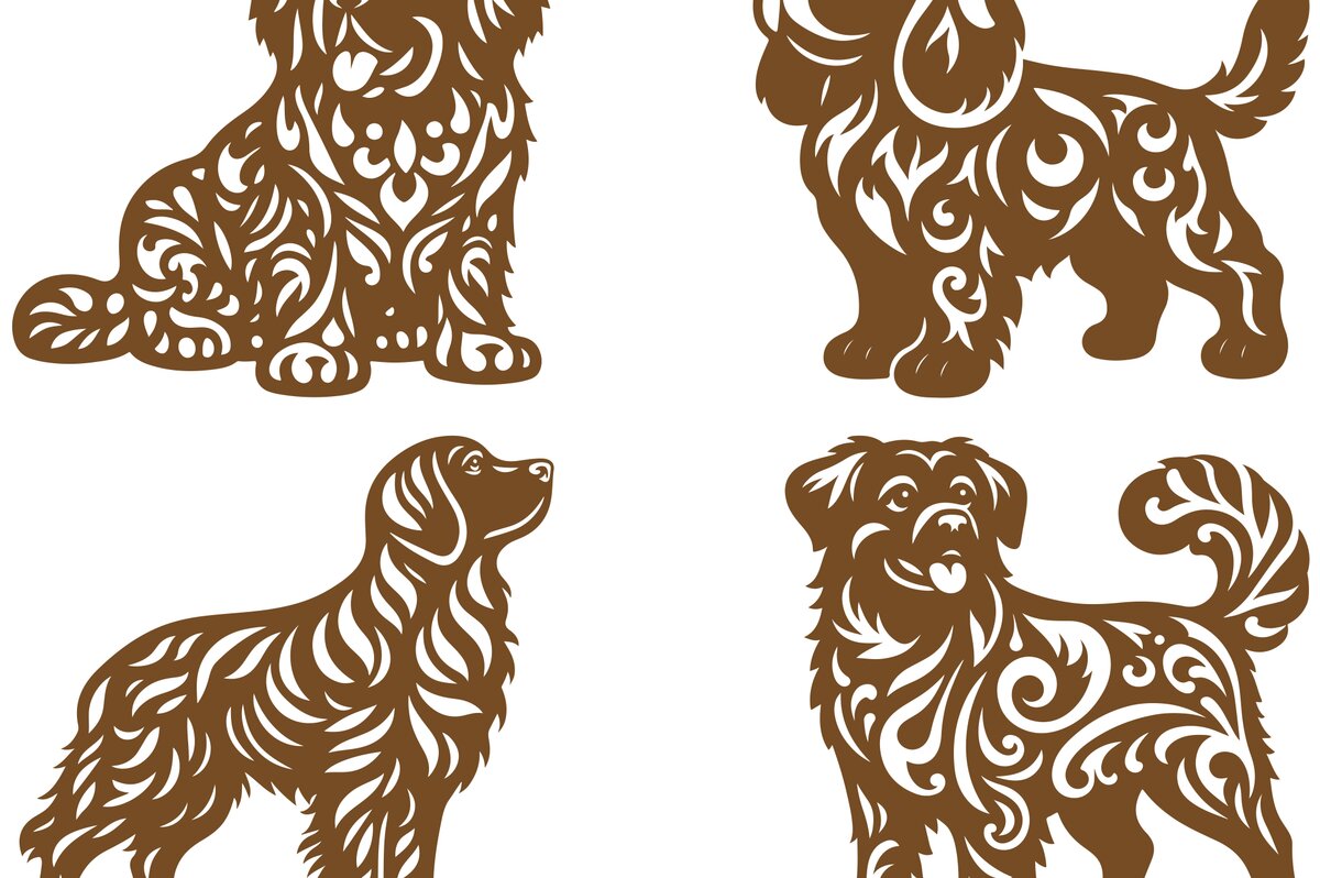 Intra απο ξύλο plywood 3mm-4mm πάχος – Σετ Dog Δίασταση  20x20 cm INTRAFABR-100941300