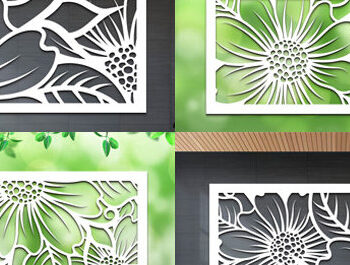 Intra απο ξύλο plywood 3mm-4mm πάχος – Σετ Floral Panel Δίασταση  45x45 cm INTRAFABR-99484573 - Image 1