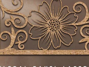 Intra απο ξύλο plywood 3mm-4mm πάχος – Σετ Floral Panel Δίασταση  45x45 cm INTRAFABR-99484590 - Image 2