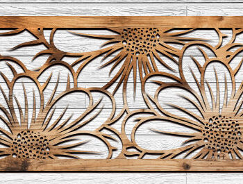 Intra απο ξύλο plywood 3mm-4mm πάχος – Σετ Floral Panel Δίασταση  45x45 cm INTRAFABR-99484565 - Image 2