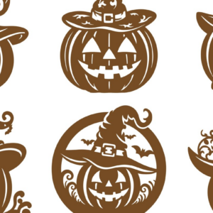 Intra απο ξύλο plywood 3mm-4mm πάχος – Σετ Κολοκύθα με Καπέλο Δίασταση  20x20 cm INTRAFABR-100940089