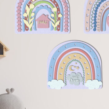 Intra απο ξύλο plywood 3mm-4mm πάχος – Σύνολο αρχείων περικοπής πολλαπλών επιπέδων Rainbows Δίασταση 20x20 cm INTRAFABR-18324631 - Image 5