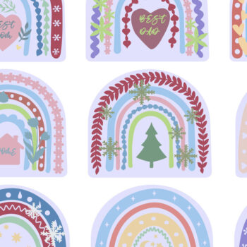 Intra απο ξύλο plywood 3mm-4mm πάχος – Σύνολο αρχείων περικοπής πολλαπλών επιπέδων Rainbows Δίασταση 20x20 cm INTRAFABR-18324631 - Image 7