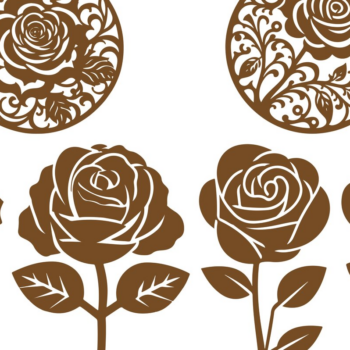 Intra απο ξύλο plywood 3mm-4mm πάχος – Σετ  Rose Δίασταση  20x20 cm INTRAFABR-100939876 - Image 1