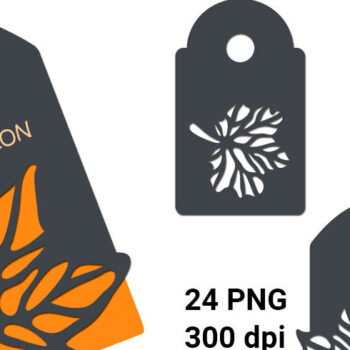 Intra απο ξύλο plywood 3mm-4mm πάχος – Σύνολο ετικετών με σιλουέτες φύλλων Δίασταση 20x20 cm INTRAFABR-125295244 - Image 1