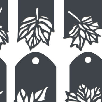 Intra απο ξύλο plywood 3mm-4mm πάχος – Σύνολο ετικετών με σιλουέτες φύλλων Δίασταση 20x20 cm INTRAFABR-125295244 - Image 2