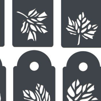 Intra απο ξύλο plywood 3mm-4mm πάχος – Σύνολο ετικετών με σιλουέτες φύλλων Δίασταση 20x20 cm INTRAFABR-125295244 - Image 3