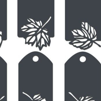 Intra απο ξύλο plywood 3mm-4mm πάχος – Σύνολο ετικετών με σιλουέτες φύλλων Δίασταση 20x20 cm INTRAFABR-125295244 - Image 4