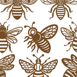 Intra απο ξύλο plywood 3mm-4mm πάχος – Σετ αρχείουWood Bee Δίασταση 20x20 cm INTRAFABR-100195225