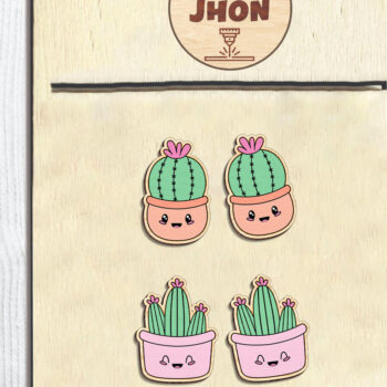 Intra απο ξύλο plywood 3mm-4mm πάχος – Set Stud Earring Δίασταση  5x5 cm INTRAFABR-97030224 - Image 3