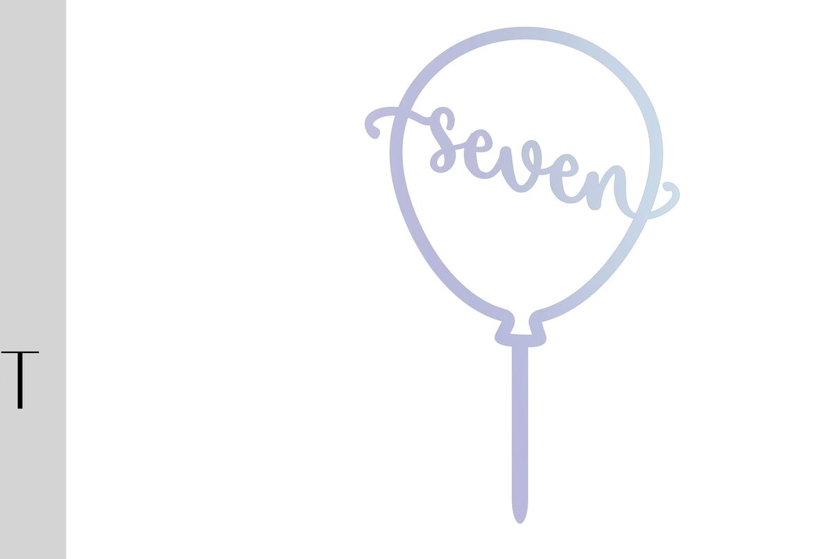 Intra απο ξύλο plywood 3mm-4mm πάχος – Έβδομο Γενέθλια Μπαλόνι Cake Topper Δίασταση  20x20 cm INTRAFABR-9805275