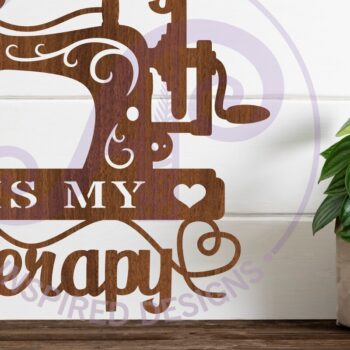 Intra απο ξύλο plywood 3mm-4mm πάχος – Το Sewing is My Therapy Wall Art Sign, Δίασταση 40x30 cm INTRAFABR-115853458 - Image 3