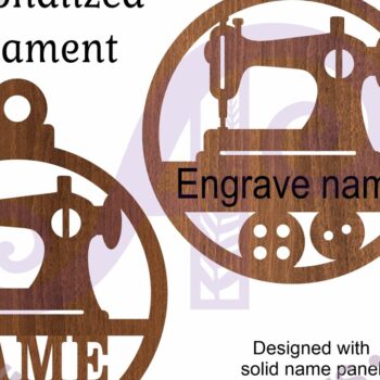 Intra απο ξύλο plywood 3mm-4mm πάχος – Ραπτομηχανή Χριστουγεννιάτικο Στολίδι Δίασταση  20x20 cm INTRAFABR-108804432 - Image 3