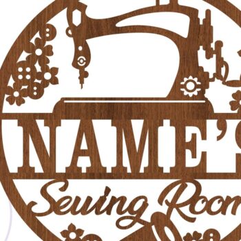 Intra απο ξύλο plywood 3mm-4mm πάχος – Πινακίδα ονόματος δωματίου ραπτικής Temp Δίασταση  20x20 cm INTRAFABR-71119159 - Image 2