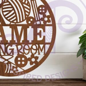 Intra απο ξύλο plywood 3mm-4mm πάχος – Πινακίδα ονόματος δωματίου ραπτικής Δίασταση  20x20 cm INTRAFABR-84562990